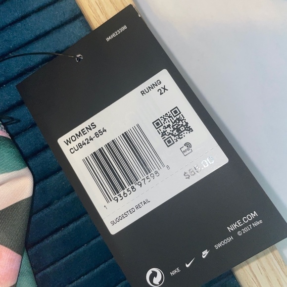 NWT Nike Fast Crop Running Tights Athletic Leggings Palm Leaves Size 2X - Picture 4 of 8